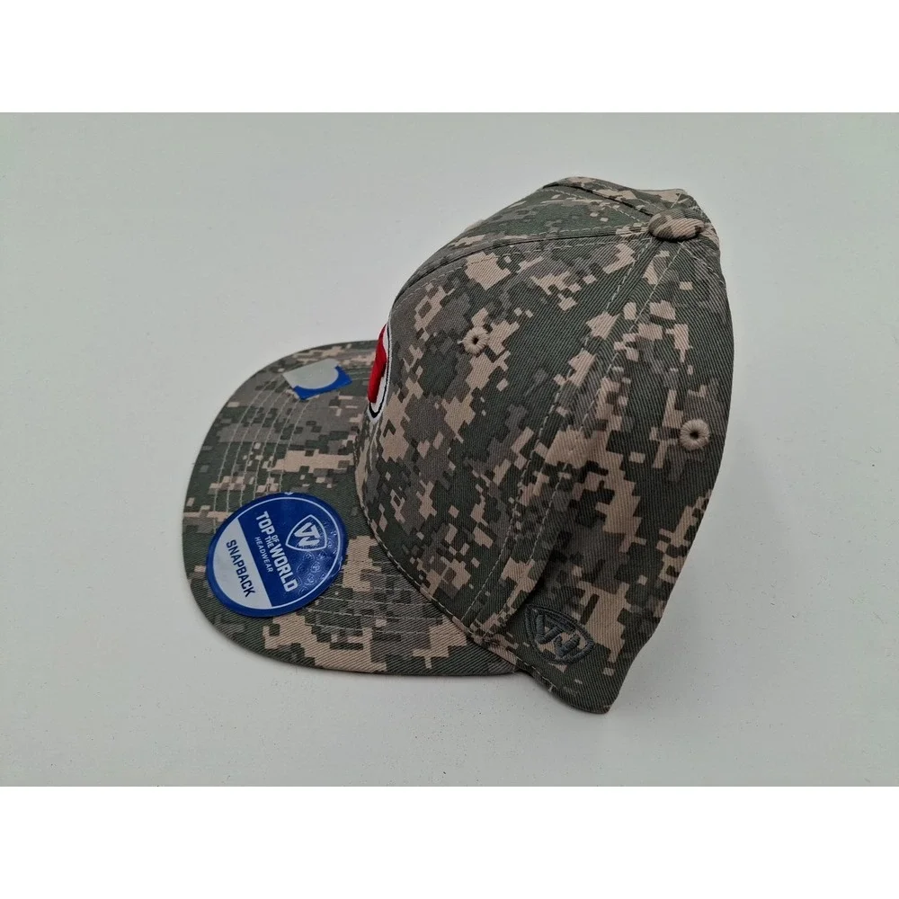 Utah Utes Top of the World Digital Camo Patriot Snapback Hat Mens One Size NEW